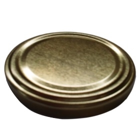 TAPA MET. DORADA CIEGA 82 mm. x12