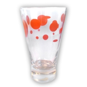 VASO CONICO 400 ML. DEC. LUNARES NARANJA(7623688)