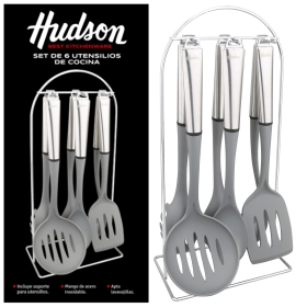 SET UTENSILLOS 6PZA C/BASE MANGO AC INOX(UT09G)