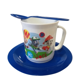 SET TAZA + PLATO + CUCH PAW PATROL