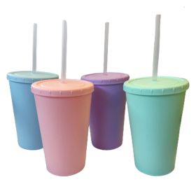 VASO CON TAPA Y SORBETE 600  cc