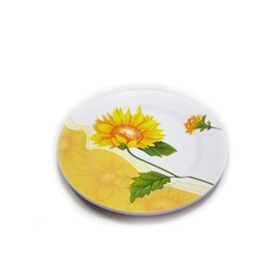PLATO POSTRE MELAM.DEC.GIRASOL 8" (1008 )